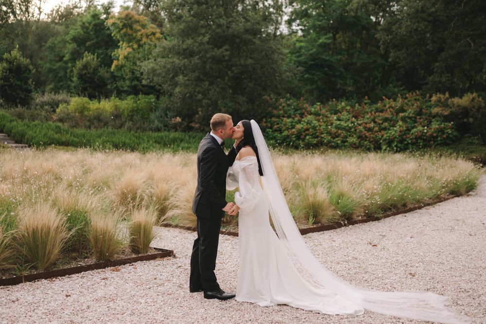 Harry and Nayla during their intimate wedding ceremony at Vocabolo Moscatelli