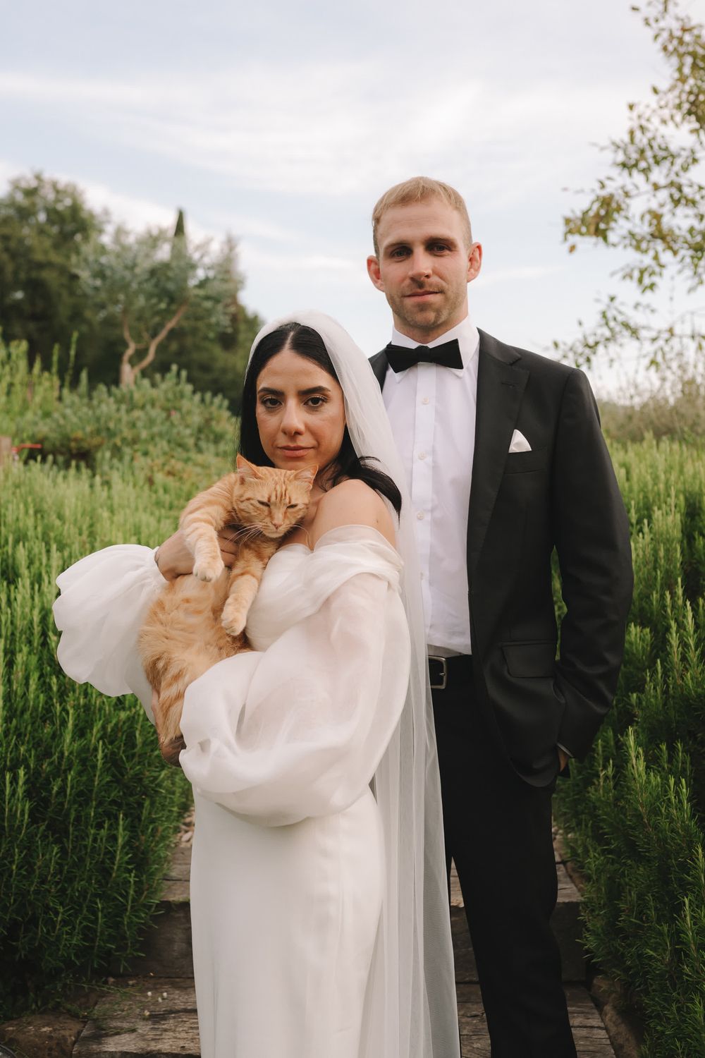 Harry and Nayla sharing a quiet moment during their Umbria wedding portraits