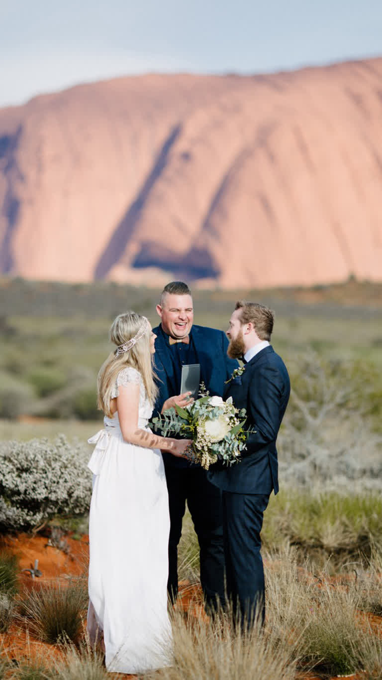 Josh Withers wedding celebrant at Uluru