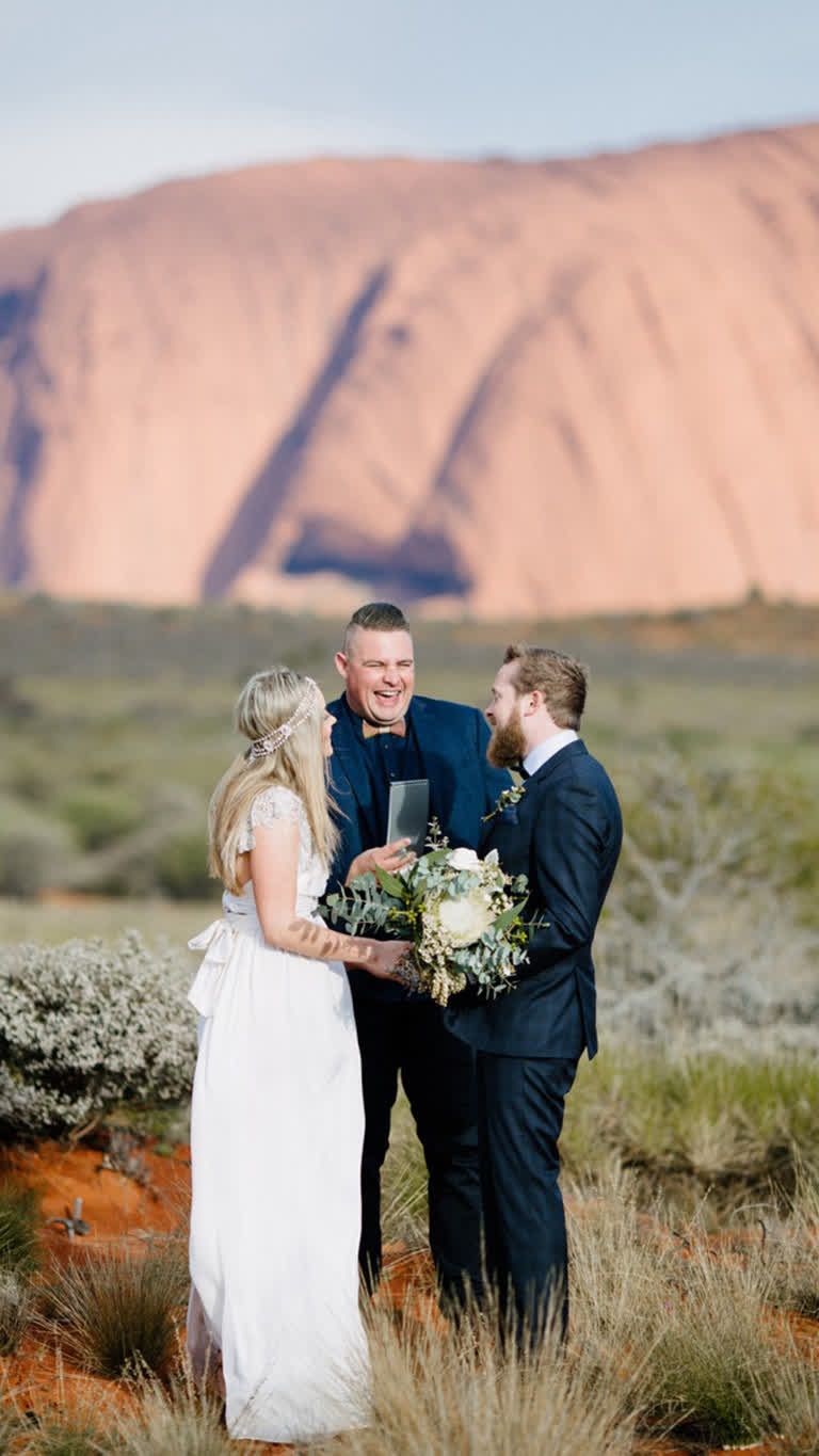 Josh Withers wedding celebrant at Uluru