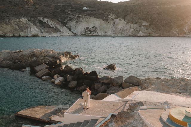 Mandrakia Beach, Milos wedding venue