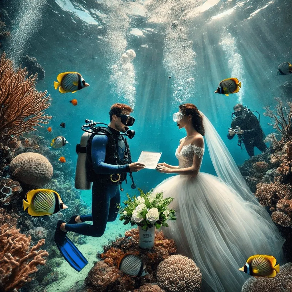 Underwater wedding ceremony ⌘
