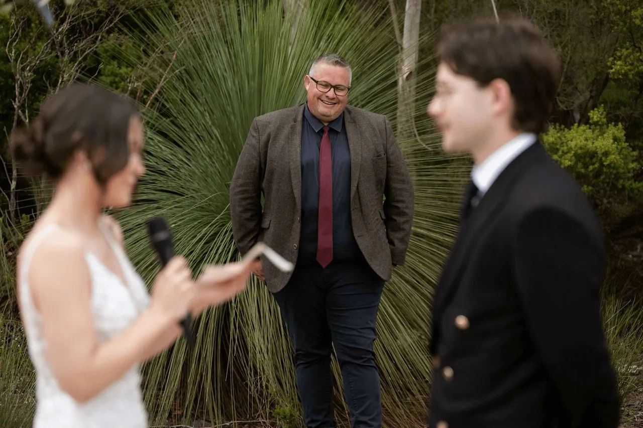 Tasmanian wedding celebrant Josh Withers photogaphed by Moss from Inside the Frame ⌘